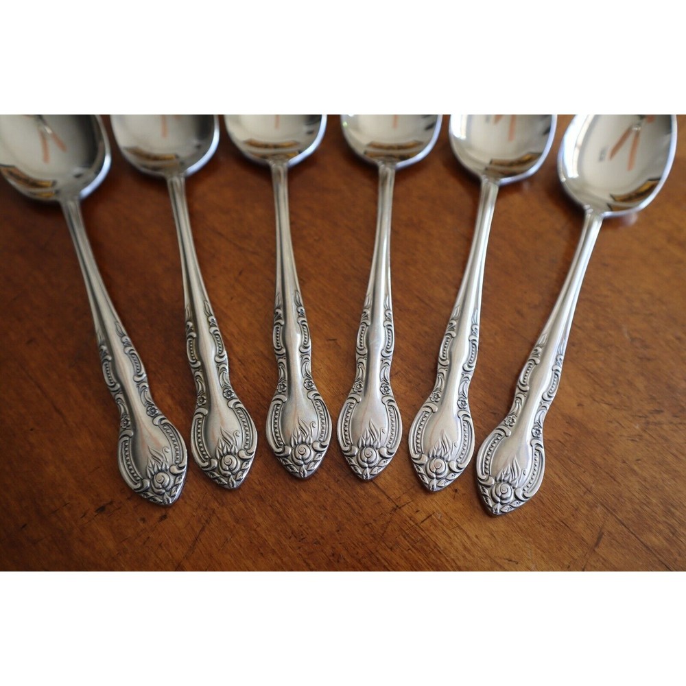 Hanford Forge 6x Soup Dinner Table Spoon Oval CHARLESTON CLASSIC Stainless 7.2" - Picture 6 of 8